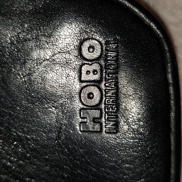 HOBO BRAND- Black Leather Small Crossbody with Chain Strap - Picture 2 of 7